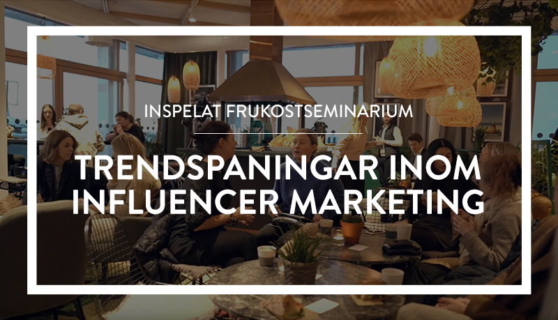 Webinar: Trendspaningar inom Influencer Marketing