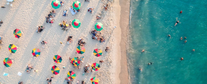 Beach from.a bird's eye view