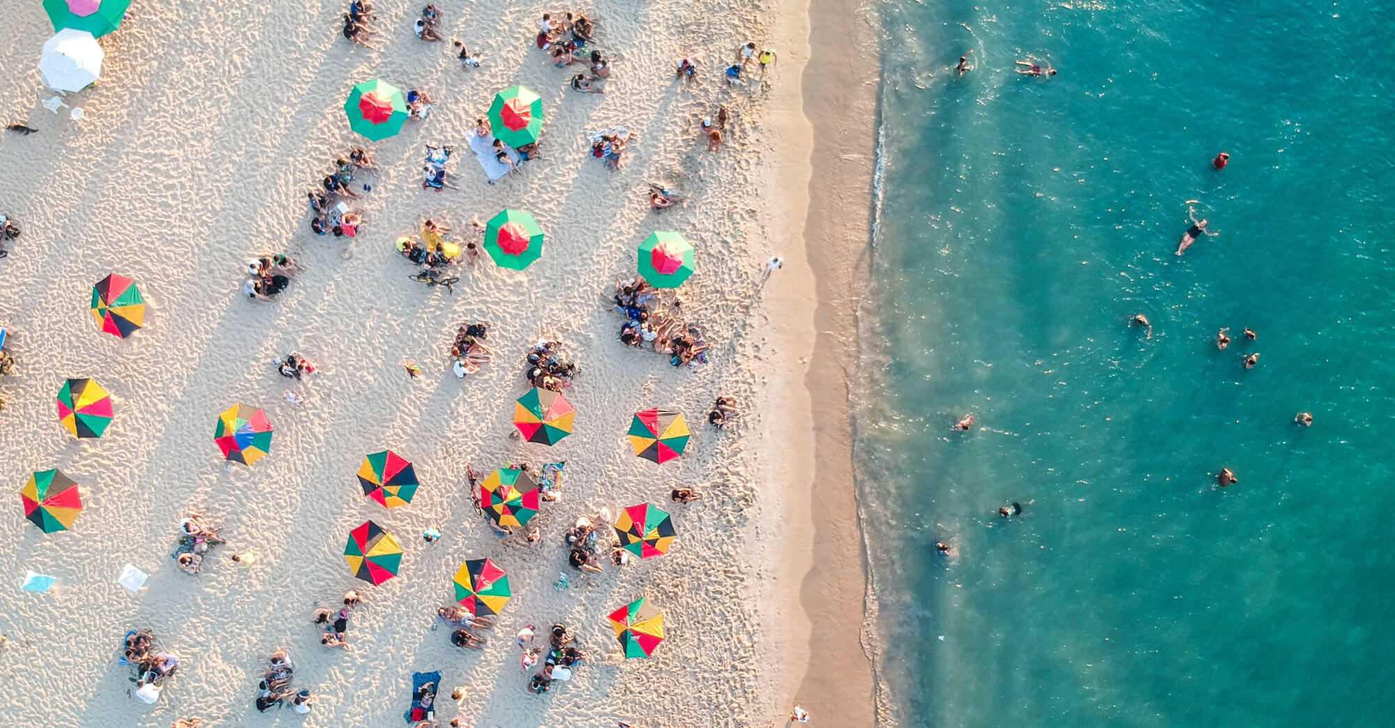 Beach from.a bird's eye view