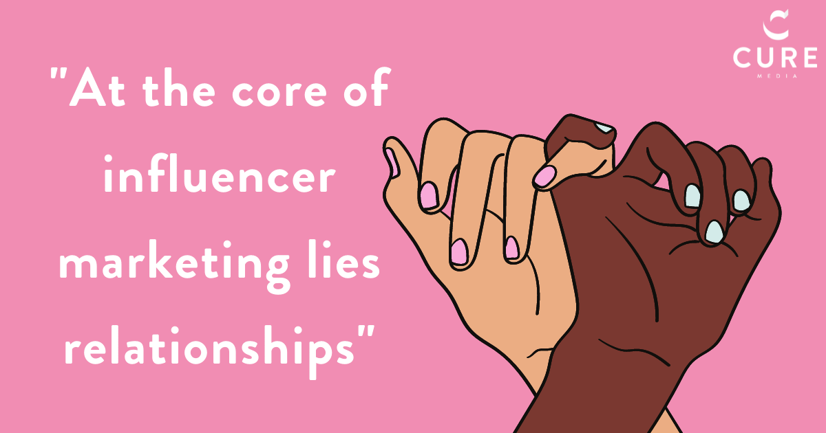 Two hands held together - influencer marketing relies on relationships