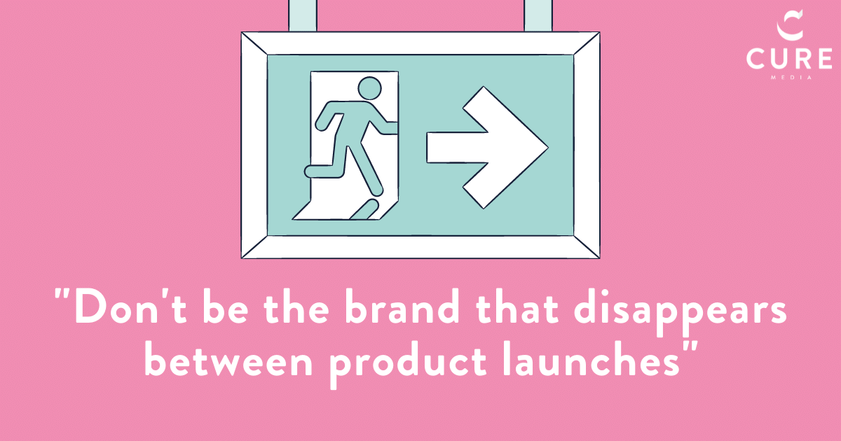 Emergency exit sign - don't disappear between influencer campaigns
