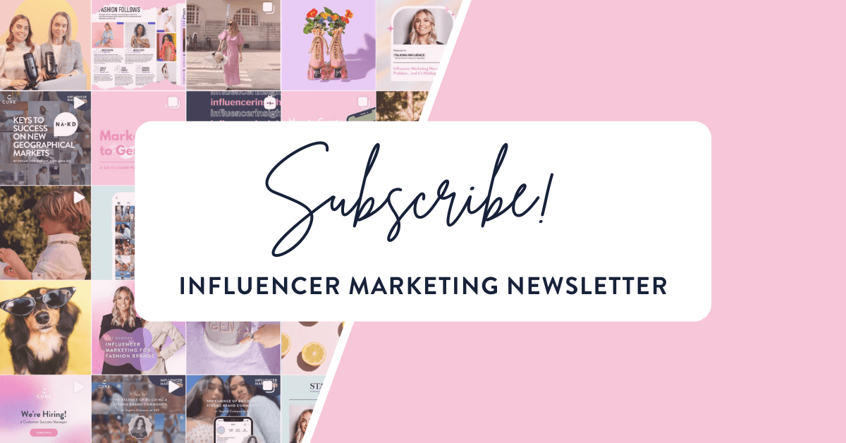Subscribe Influencer Marketing Newsletter